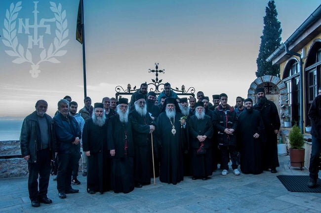 Ο Νεαπόλεως Βαρνάβας στην Ιερά Σκήτη Αγίας Άννας