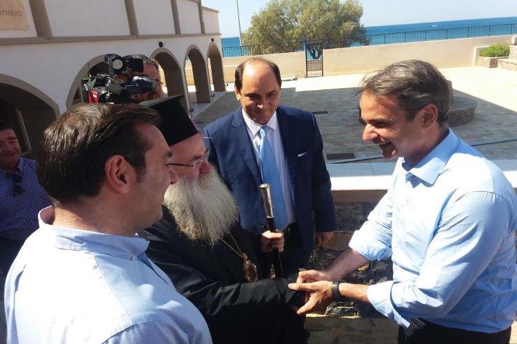 Επίσκεψη Κυριάκου Μητσοτάκη στον Μητρ. Ιεραπύτνης κ. Κύριλλο