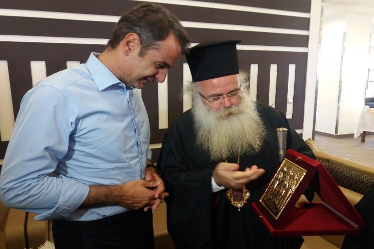 Επίσκεψη Κυριάκου Μητσοτάκη στον Μητρ. Ιεραπύτνης κ. Κύριλλο