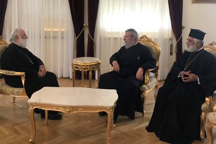 Συνάντηση Πατριάρχη Αλεξάνδρειας με Αρχιεπίσκοπο Κύπρου