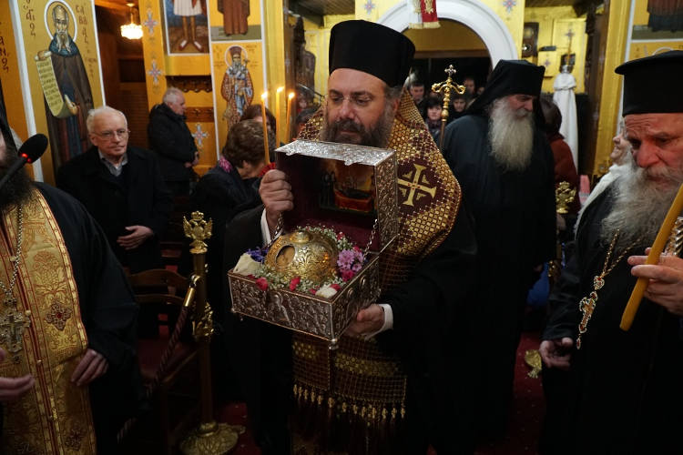 Υποδοχή Τιμίας Κάρας Οσίου Δαβίδ στο Ριζαριό Τρικάλων