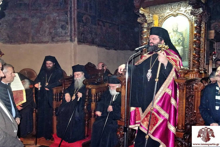 Πολυαρχιερατικός Εσπερινός στη Μονή Αγίων Τεσσαράκοντα Μαρτύρων Σπάρτης