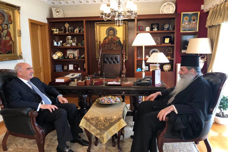 Επίσκεψη Ευάγγελου Μεϊμαράκη στον Πειραιώς Σεραφείμ
