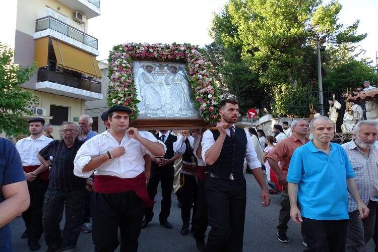 Λιτάνευση Ιεράς Εικόνος Αγίων Αναργύρων στη Νέα Ιωνία (ΦΩΤΟ)