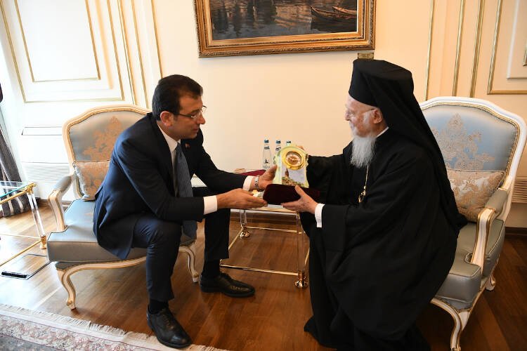 Συνάντηση Οικουμενικού Πατριάρχου με τον νέο δήμαρχο της Πόλεως Ekrem Ιmamoğlu