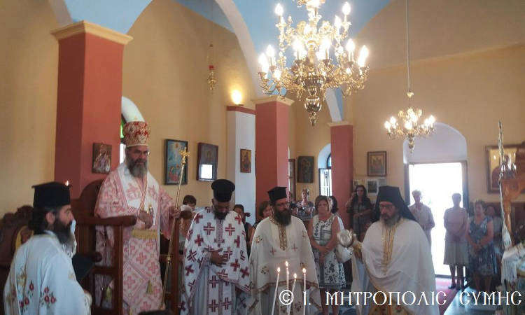 Αρχιερατική Θεία Λειτουργία στην Παναγία Πειραιώτισσα Σύμης