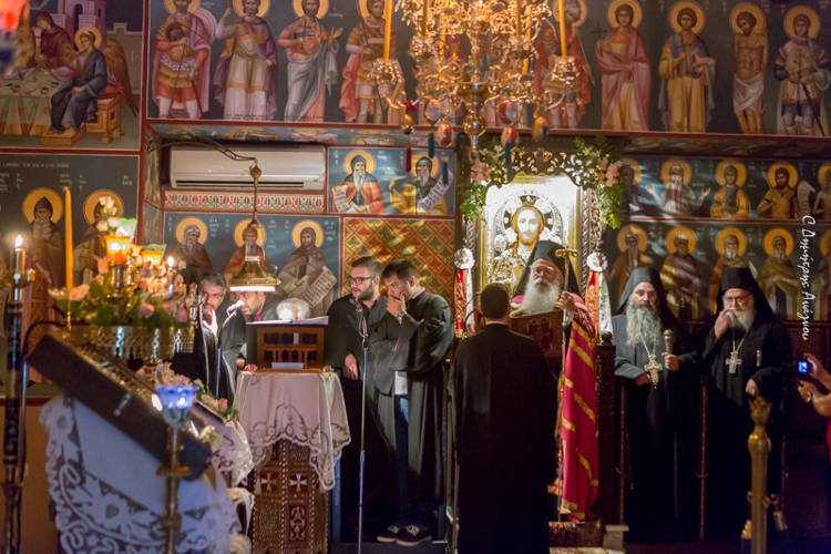 Εορτή Αγίου Χρυσοστόμου Σμύρνης στη Μονή των Καμένων Βούρλων