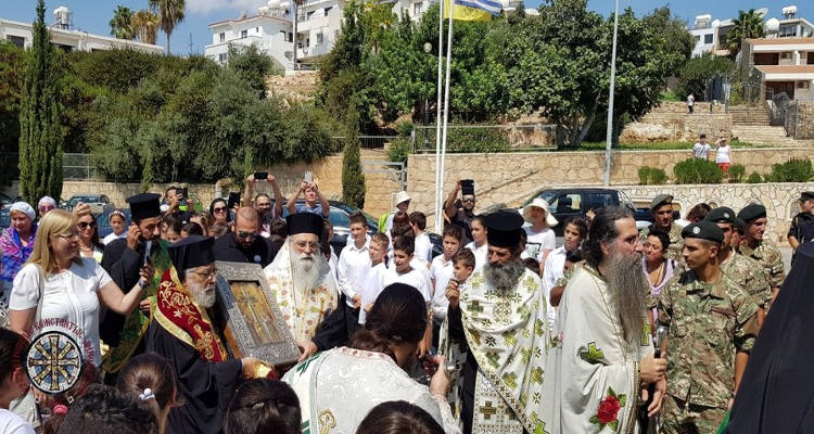 Υποδοχή Τιμίου Σταυρού από Ιεροσόλυμα στην ελεύθερη επαρχία Αμμοχώστου