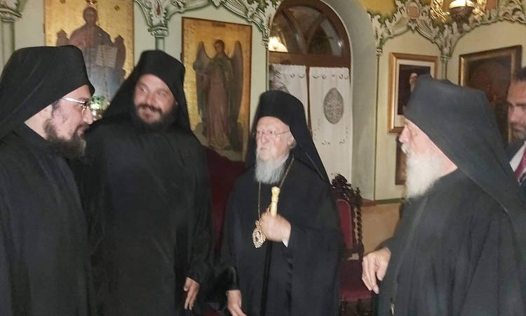 Ο Οικουμενικός Πατριάρχης στην Ιερά Μονή Εσφιγμένου Αγίου Όρους