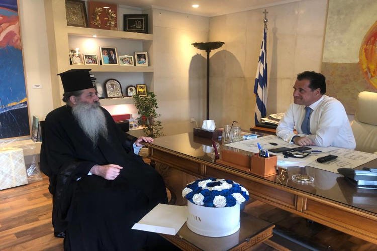 Συνάντηση του Μητροπολίτου Πειραιώς με τον Υπουργό Ανάπτυξης Γεωργιάδη