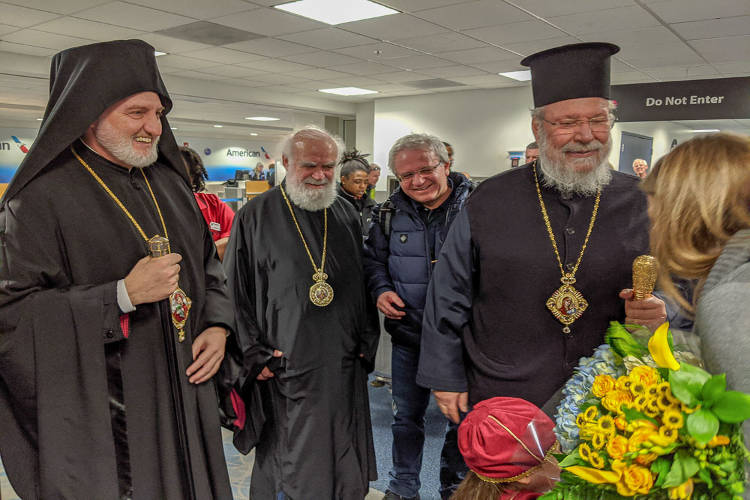 Ο Αρχιεπίσκοπος Αμερικής υποδέχθηκε τον Αρχιεπίσκοπο Κύπρου