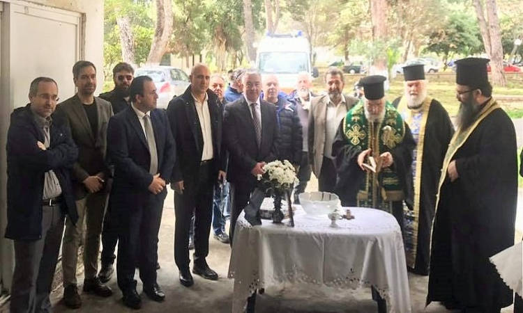 Κοπή βασιλόπιτας ΕΚΑΒ και Δήμου Λέρου από τον Μητροπολίτη Παΐσιο