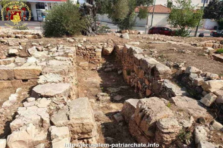 Επίσκεψη Πατριάρχου Ιεροσολύμων στα ερείπια του Ιερού Ναού Αγίου Στεφάνου στη Ράμαλλα