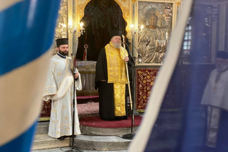 Η εορτή της Αγίας Σκέπης και δοξολογία στη Μητρόπολη Κυδωνίας για την Εθνική μας Επέτειο