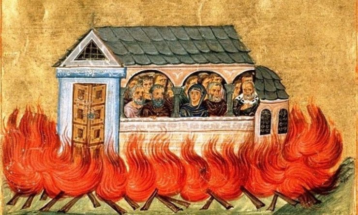 Εορτή Αγίων Δισμυρίων μαρτύρων που κάηκαν στη Νικομήδεια