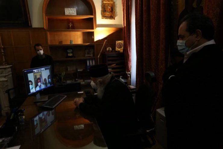 Ευχές Αρχιεπισκόπου στο προσωπικό των νοσοκομείων «Ευαγγελισμός» και «Σωτηρία»