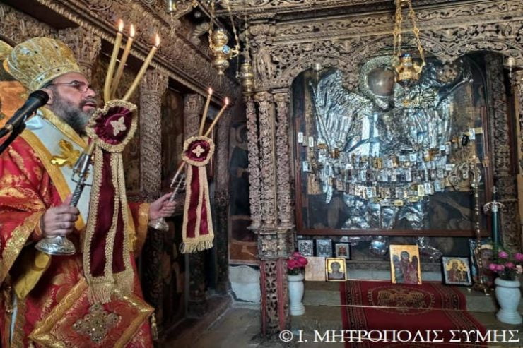 Αρχιερατική Θεία Λειτουργία στη Μόνη Ρουκουνιώτου Σύμης