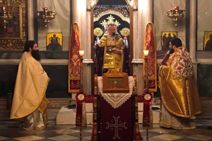 Αγρυπνία προς τιμήν της Αγίας Φιλοθέης στη Χαλκίδα