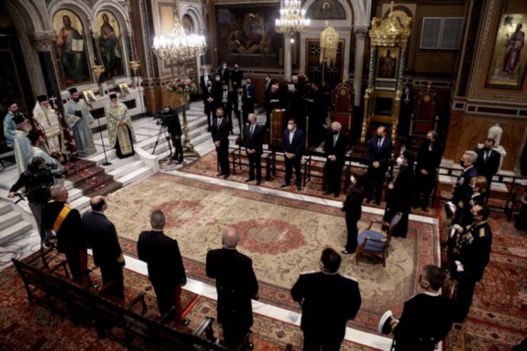 Δοξολογία για την 25η Μαρτίου στον Μητροπολιτικό Ναό Αθηνών