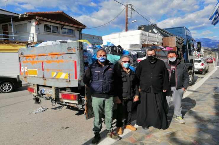 Αποστολή αγάπης της Μητροπόλεως Κίτρους στους σεισμόπληκτους της Ελασσόνας