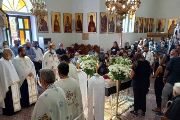 Στην Εξόδιο Ακολουθία του Ιάκωβου Τζαγκαράκη ο Μητροπολίτης Αρκαλοχωρίου