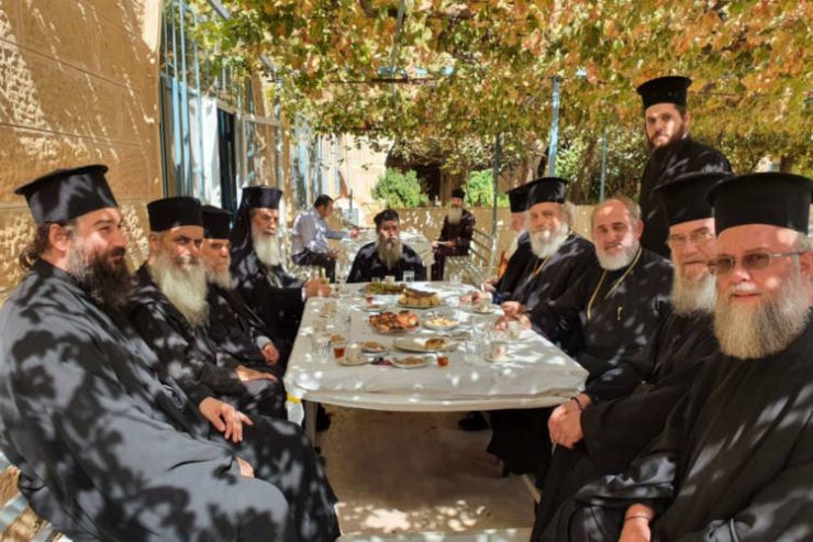 Ο Πατριάρχης Ιεροσολύμων στην Ιερά Μονή Οσίου Θεοδοσίου του Κοινουβιάρχου