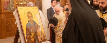 Ο Αρχιεπίσκοπος Κύπρου στον Πανηγυρίζοντα Άγιο Στυλιανό Στροβόλου