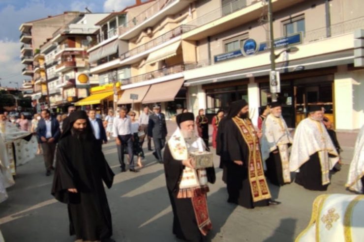 Υποδοχή της Τίμιας Κάρας του Οσίου Νικάνορος στα Γρεβενά