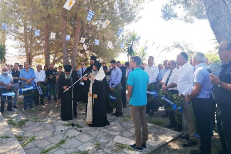 Ο Επίσκοπος Αμαθούντος τέλεσε το μνημόσυνο του ήρωα Χριστάκη Μηνά