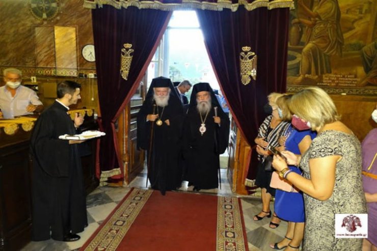 Παρουσία του Αρχιεπισκόπου Ιερωνύμου τα Ονομαστήρια του Σπάρτης Ευσταθίου