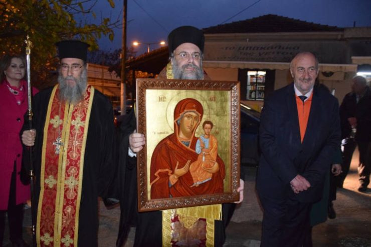 Υποδοχή Αντιγράφου Ιεράς Εικόνος Παναγίας Δαμάστας στην Πηνειάδα Τρικάλων
