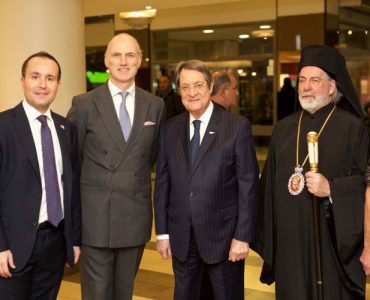 Ο Αρχιεπίσκοπος Θυατείρων στο δείπνο προς τιμήν του Προέδρου της Κύπρου