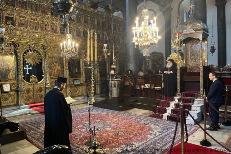 Ο Ιεραπύτνης Κύριλλος στην Προηγιασμένη Θεία Λειτουργία στον Πάνσεπτο Πατριαρχικό Ναό