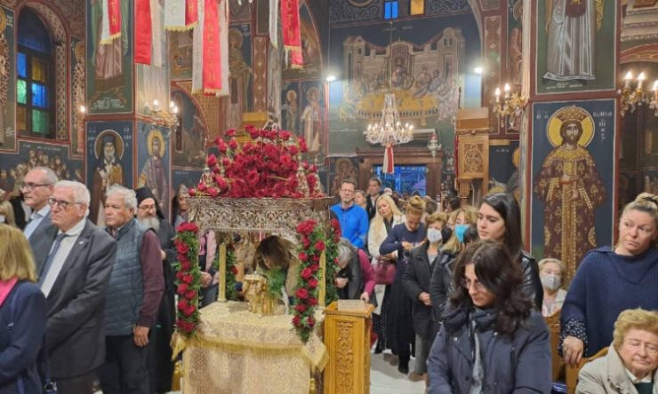 Υποδοχή Τιμίου Λειψάνου Αγίου Γεωργίου Τροπαιοφόρου στην Αγία Μαρίνα Εκάλης