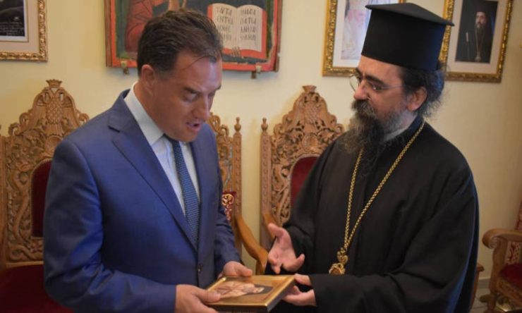 Ο Άδωνις Γεωργιάδης στον Μητροπολίτη Καστορίας