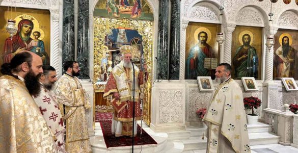 Ο Χαλκίδος Χρυσόστομος στο Ιερό Προσκύνημα του Οσίου Ιωάννου του Ρώσσου στο Νέο Προκόπι