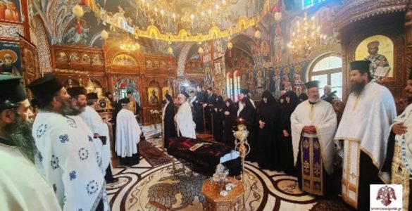Η Εξόδιος ακολουθία της μοναχής Κικιλίας στην Ιερά Μονή Μαλεβής