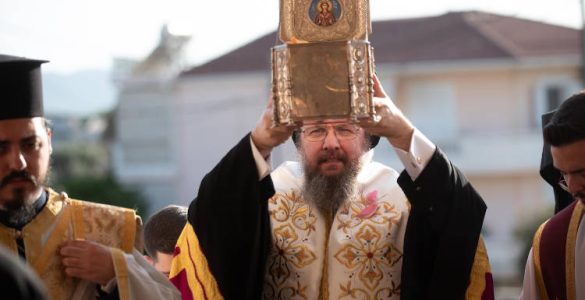Υποδοχή της Τιμίας Κάρας της Αγίας Βαρβάρας στο Αγρίνιο
