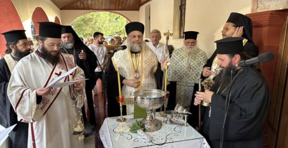 Υποδοχή Ιερού Λειψάνου Οσίου Γεωργίου Καρσλίδη και θυρανοίξια Ιερού Παρεκκλησίου στο χωρίο Αγία Κυριακή Τρικάλων