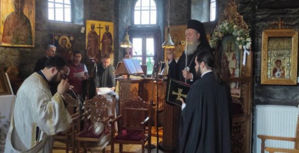 Αρχιερατική Θεία Λειτουργία στην Ιερά Μονή Ευαγγελιστρίας Σκιάθου