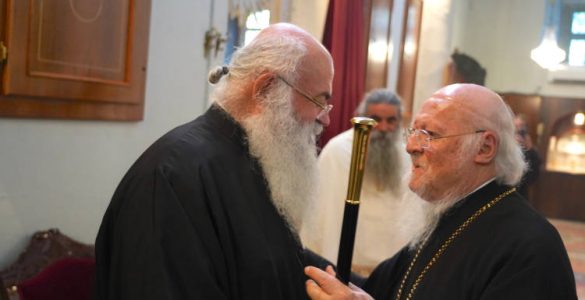 Εγκάρδια συνάντηση του Οικουμενικού Πατριάρχου με τον Αρχιεπίσκοπο Κύπρου