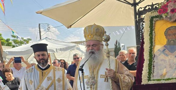 Ο Αρχιεπίσκοπος Κύπρου στη γενέτειρά του Αθηένου για την πανήγυρη του πολιούχου της Αγίου Ιερομάρτυρος Φωκά