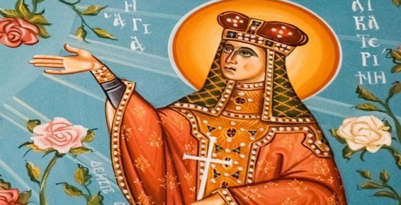 Ιερό Λείψανο της Αγίας Αικατερίνης στον Άγιο Λουκά τον Ιατρό στην Παναγία Δοβρά