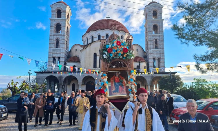 Η εορτή του Αποστόλου Ανδρέα στη Μητρόπολη Αιτωλοακαρνανίας