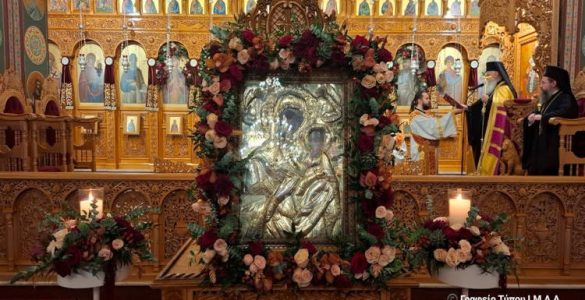 Υποδοχή της Ιεράς Εικόνας της Παναγίας Τρυπητής στο Αγρίνιο